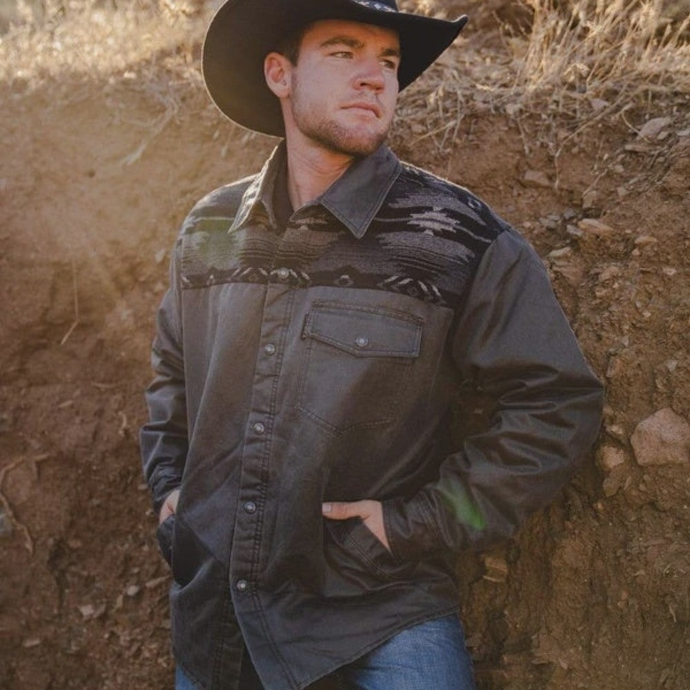 Outback Trading Company Ramsey‎ Black Waxed Shirt Jacket shacket XL NWOT
